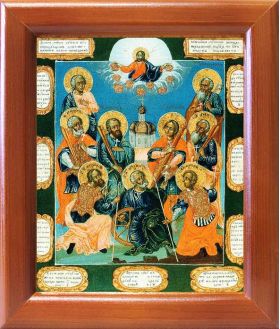 Девять мучеников Кизических, XVIII в, икона в рамке 12,5*14,5 см - Иконы оптом