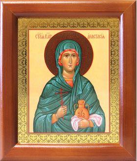 Великомученица Анастасия Узорешительница, икона в рамке 12,5*14,5 см - Иконы оптом