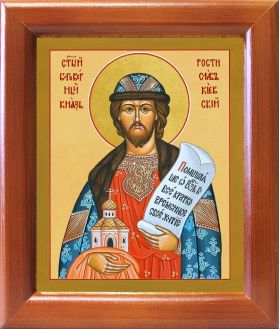 Благоверный князь Ростислав Киевский, икона в рамке 12,5*14,5 см - Иконы оптом