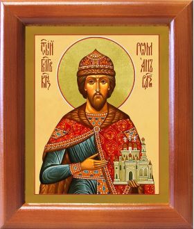 Благоверный князь Роман Рязанский, икона в рамке 12,5*14,5 см - Иконы оптом