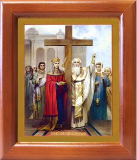 Воздвижение Креста Господня, икона в рамке 12,5*14,5 см - Иконы оптом