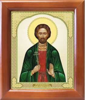 Великомученик Иоанн Новый Сочавский (лик № 001), икона в деревянной рамке 12,5*14,5 см - Иконы оптом