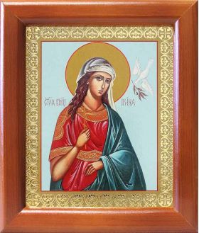 Великомученица Ирина Македонская, икона в рамке 12,5*14,5 см - Иконы оптом