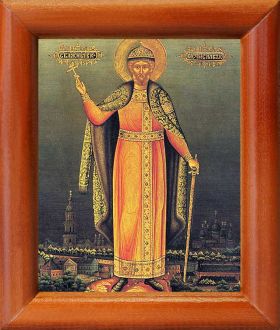 Благоверный князь Мстислав Храбрый, икона в рамке 8*9,5 см - Иконы оптом