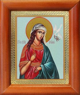 Великомученица Ирина Македонская, икона в рамке 8*9,5 см - Иконы оптом