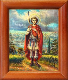 Великомученик Димитрий Солунский, икона в рамке 8*9,5 см - Иконы оптом
