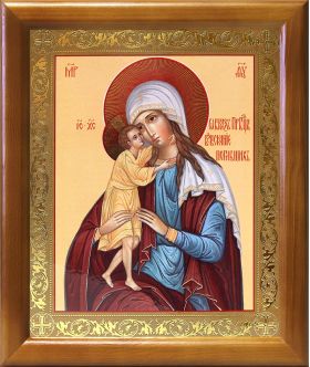 Икона Божией Матери "Взыскание погибших", деревянная рамка 17,5*20,5 см - Иконы оптом