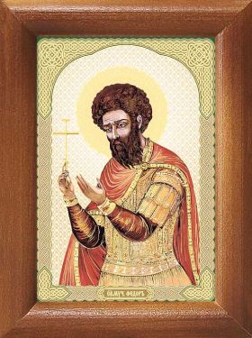 Великомученик Феодор Стратилат, икона в рамке 7,5*10 см - Иконы оптом
