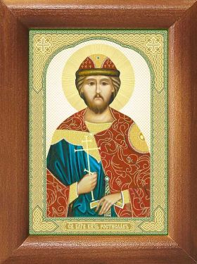 Благоверный князь Ростислав Киевский, икона в рамке 7,5*10 см - Иконы оптом