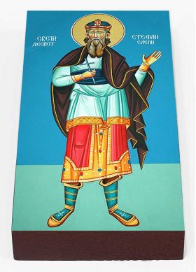 Блаженный Стефан Сербский, король, икона на доске 7*13 см - Иконы оптом