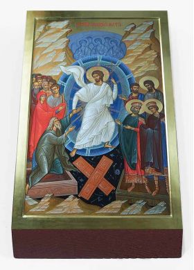 Воскресение Христово, Сошествие во ад, икона на доске 7*13 см - Иконы оптом