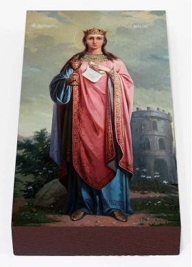 Великомученица Варвара Илиопольская, икона на доске 7*13 см - Иконы оптом