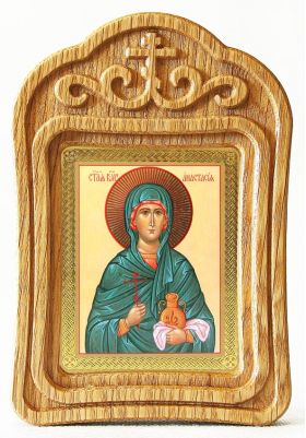 Великомученица Анастасия Узорешительница, икона в резной рамке - Иконы оптом